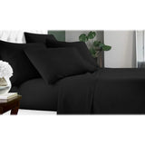 6-Piece: Luxury Home Cool Bamboo-Fiber Sheet Set Black Bedding - Tophatter Daily Deals