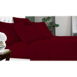 6-Piece: Luxury Home Cool Bamboo-Fiber Sheet Set Burgundy Bedding - Tophatter Daily Deals