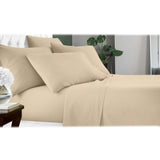 6-Piece: Luxury Home Cool Bamboo-Fiber Sheet Set Cream Bedding - Tophatter Daily Deals