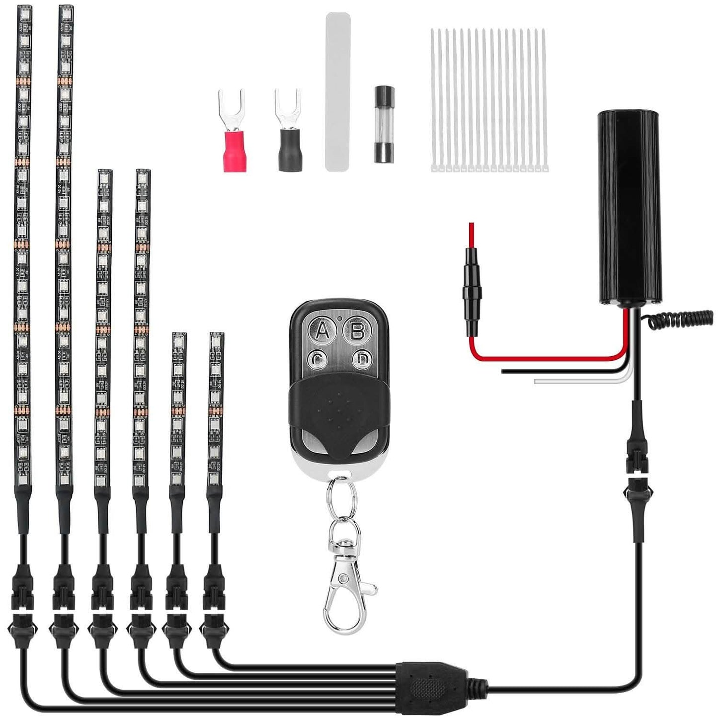 6-Piece: Motorcycle LED Light Strips Automotive - Tophatter Daily Deals