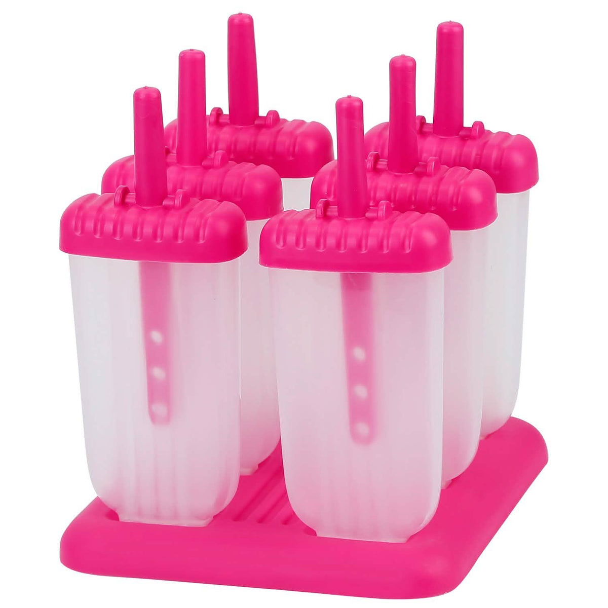 6-Piece: Popsicle Molds Reusable Ice Cream DIY Ice Pop Maker Kitchen Tools & Gadgets - Tophatter Daily Deals