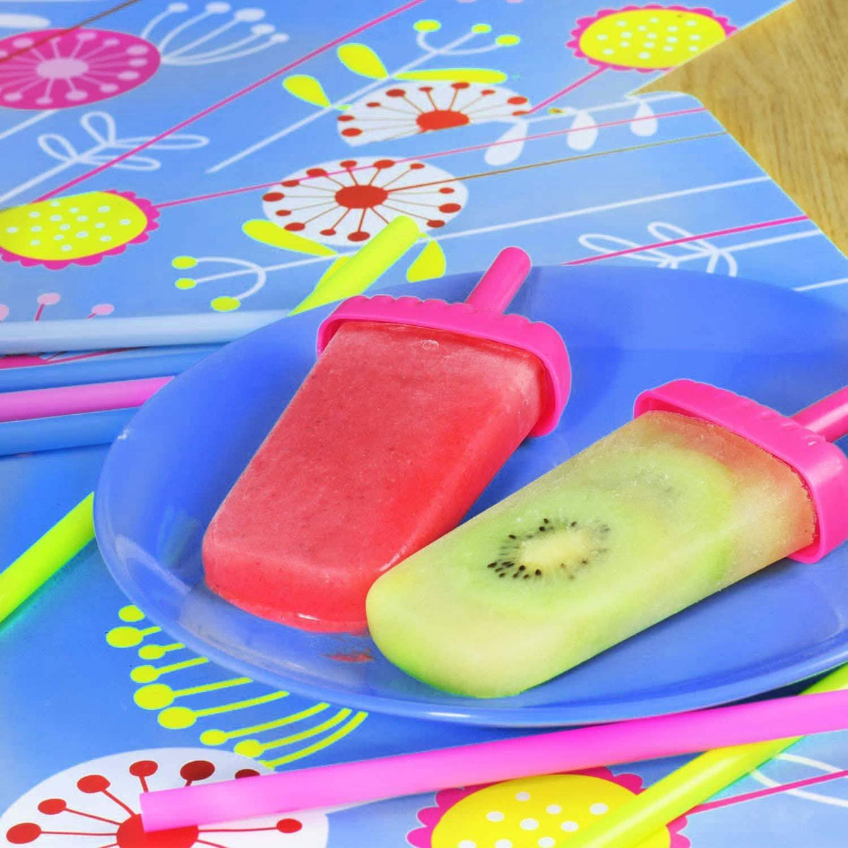 6-Piece: Popsicle Molds Reusable Ice Cream DIY Ice Pop Maker Kitchen Tools & Gadgets - Tophatter Daily Deals