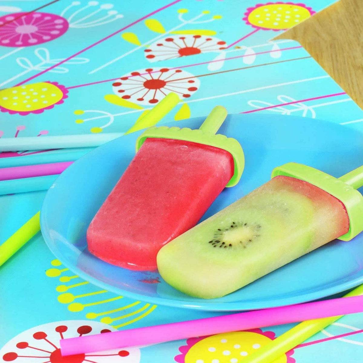 6-Piece: Popsicle Molds Reusable Ice Cream DIY Ice Pop Maker Kitchen Tools & Gadgets - Tophatter Daily Deals