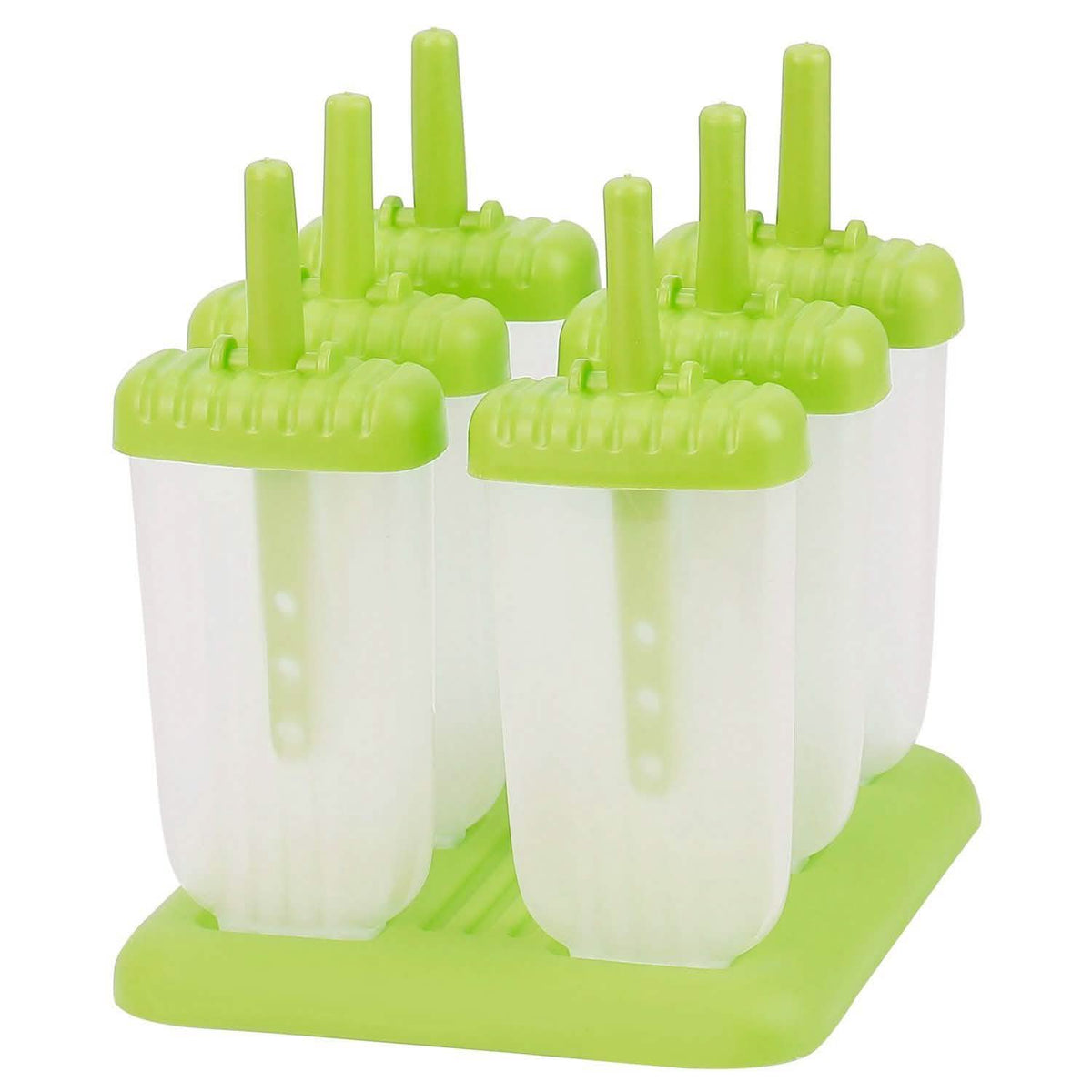 6-Piece: Popsicle Molds Reusable Ice Cream DIY Ice Pop Maker Kitchen Tools & Gadgets - Tophatter Daily Deals