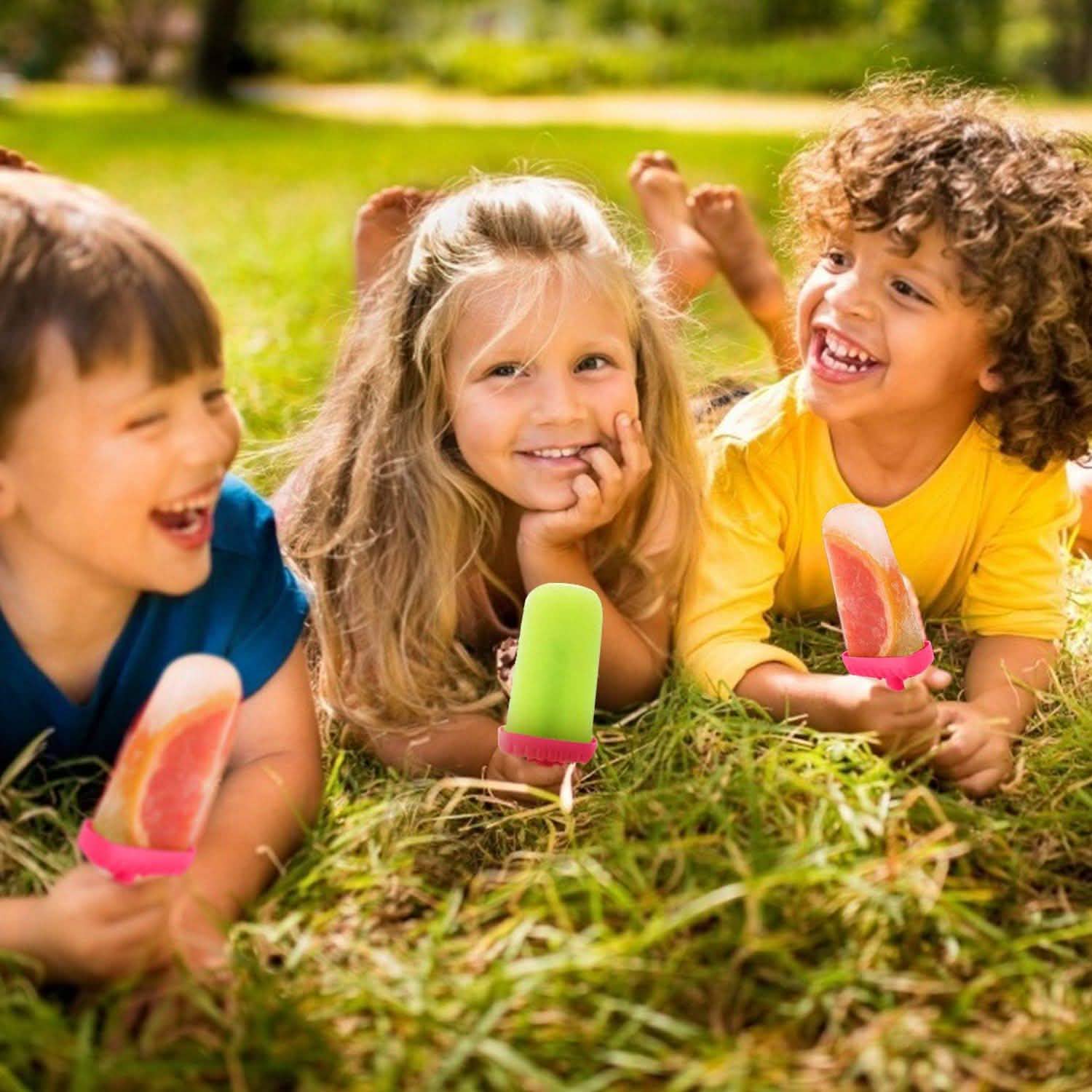 6-Piece: Popsicle Molds Reusable Ice Cream DIY Ice Pop Maker Kitchen Tools & Gadgets - Tophatter Daily Deals