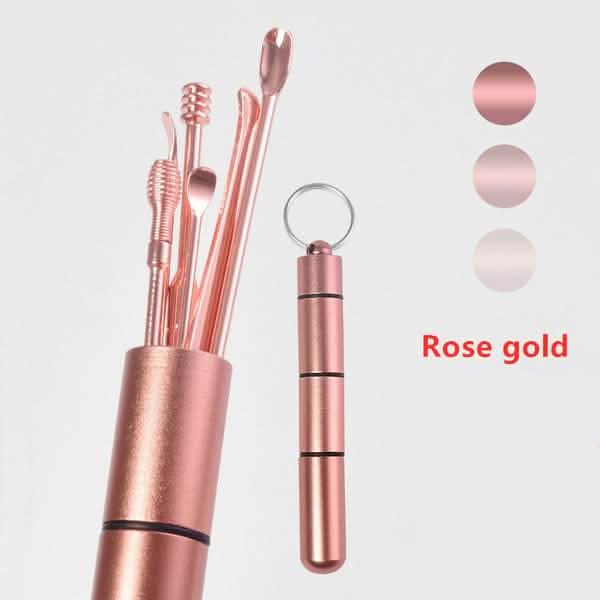 6-Piece: Portable Stainless Steel Ear Pick Set Beauty & Personal Care - Tophatter Daily Deals
