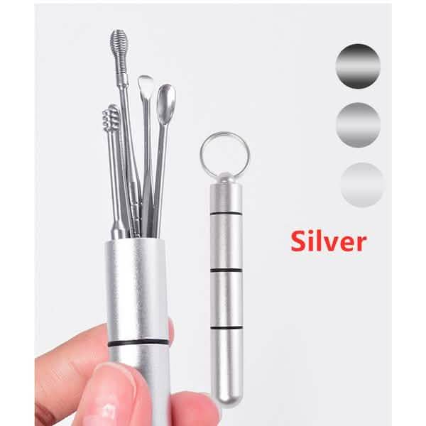6-Piece: Portable Stainless Steel Ear Pick Set Beauty & Personal Care - Tophatter Daily Deals