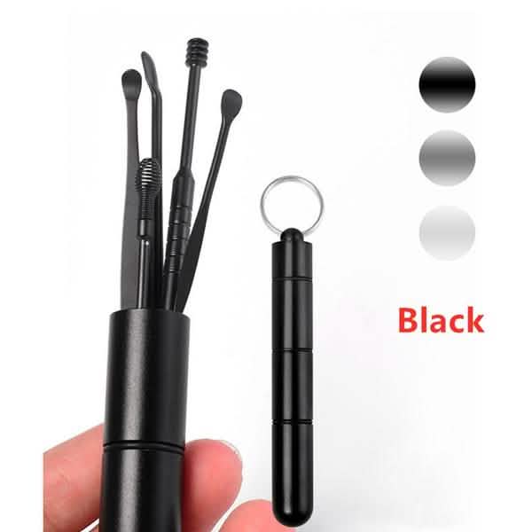 6-Piece: Portable Stainless Steel Ear Pick Set Beauty & Personal Care - Tophatter Daily Deals