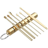 6-Piece: Portable Stainless Steel Ear Pick Set Gold Beauty & Personal Care - Tophatter Daily Deals