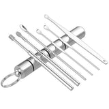6-Piece: Portable Stainless Steel Ear Pick Set Silver Beauty & Personal Care - Tophatter Daily Deals