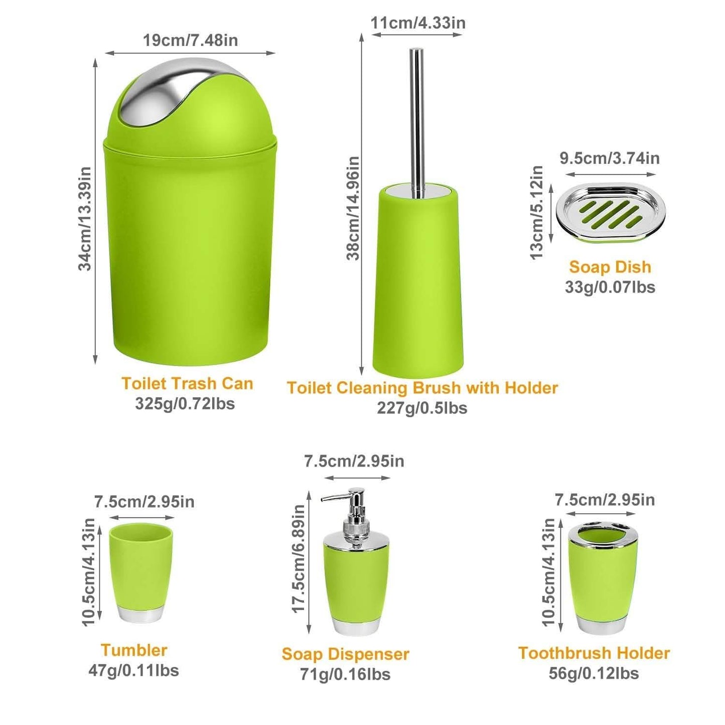 6-Piece Set: Bathroom Accessories Bath - Tophatter Daily Deals