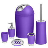 6-Piece Set: Bathroom Accessories Purple Bath - Tophatter Daily Deals
