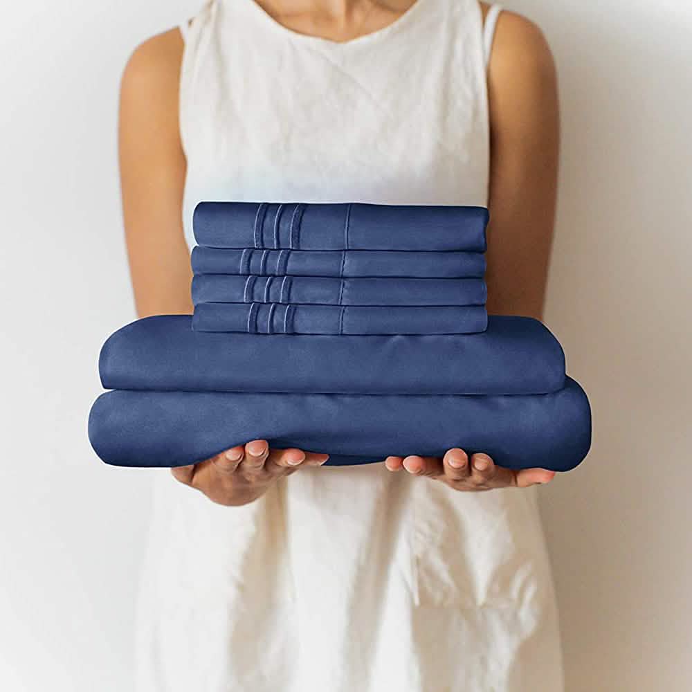 6-Piece Set: Hotel Luxury Bed Sheets Bedding - Tophatter Daily Deals