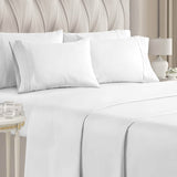 6-Piece Set: Hotel Luxury Bed Sheets White Bedding - Tophatter Daily Deals