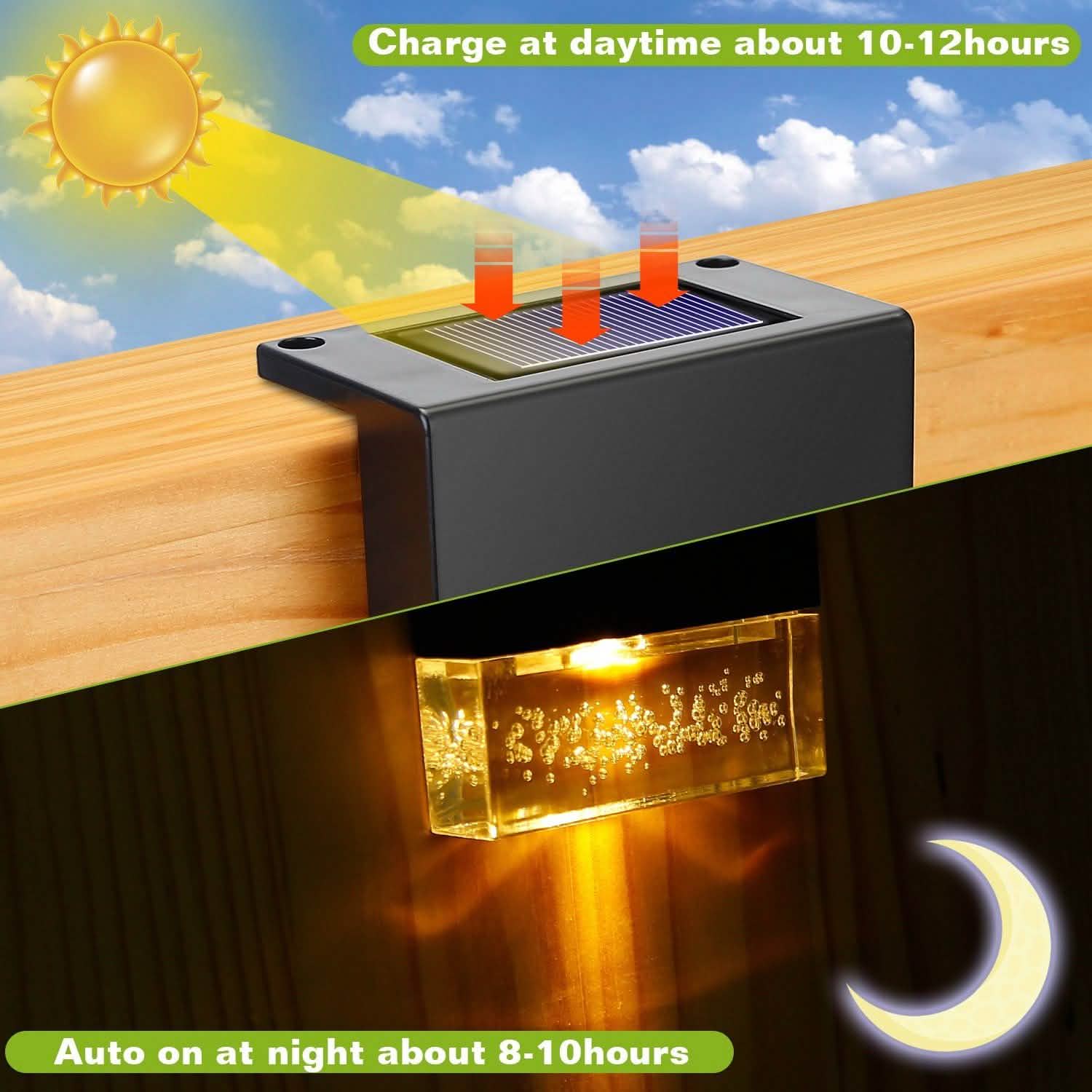 6-Piece: Solar Powered Acrylic Bubbles Decorative Deck Lights Outdoor Lighting - Tophatter Daily Deals