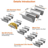 6-Piece: Stainless Steel Taco Holders Kitchen Tools & Gadgets - Tophatter Daily Deals