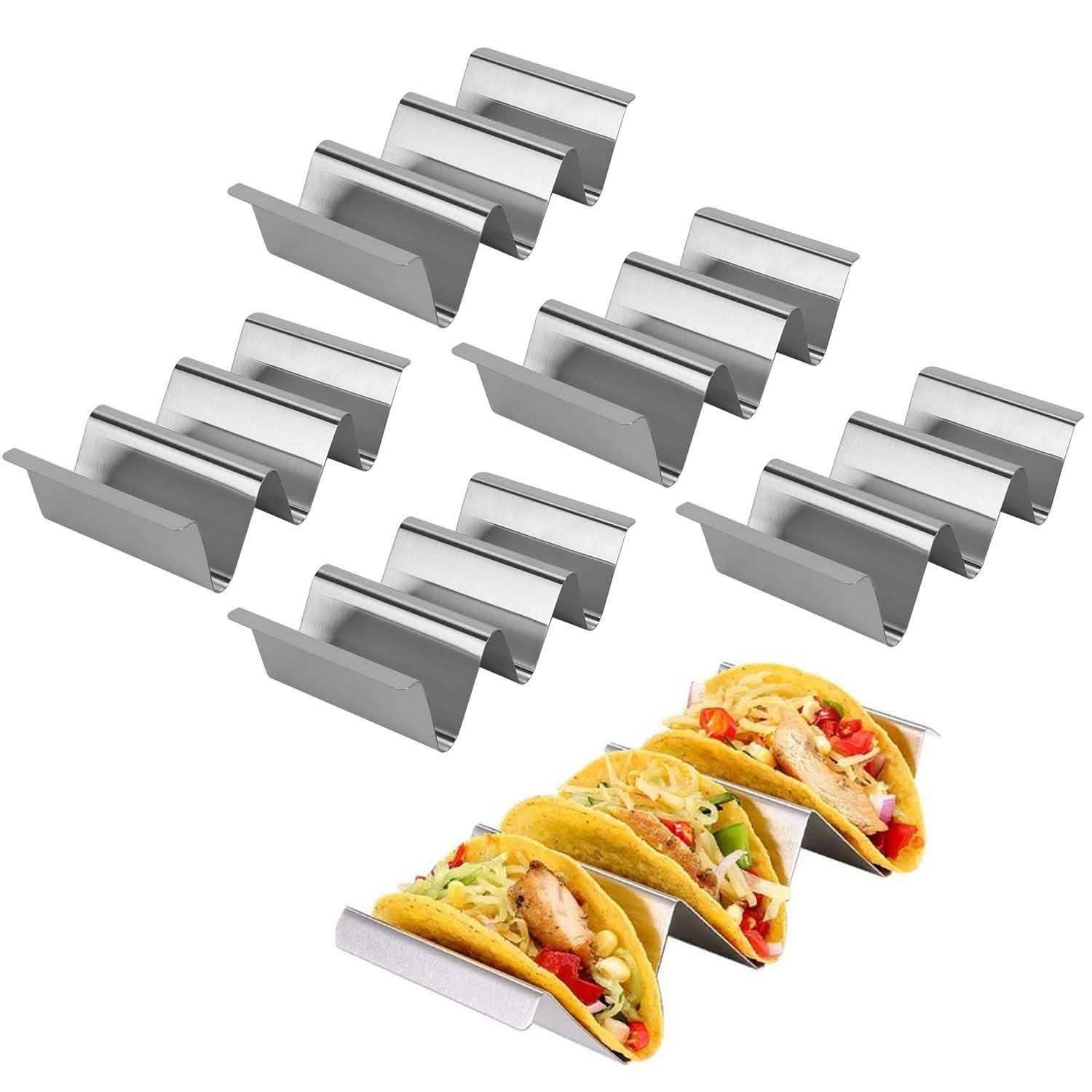 6-Piece: Stainless Steel Taco Holders Kitchen Tools & Gadgets - Tophatter Daily Deals