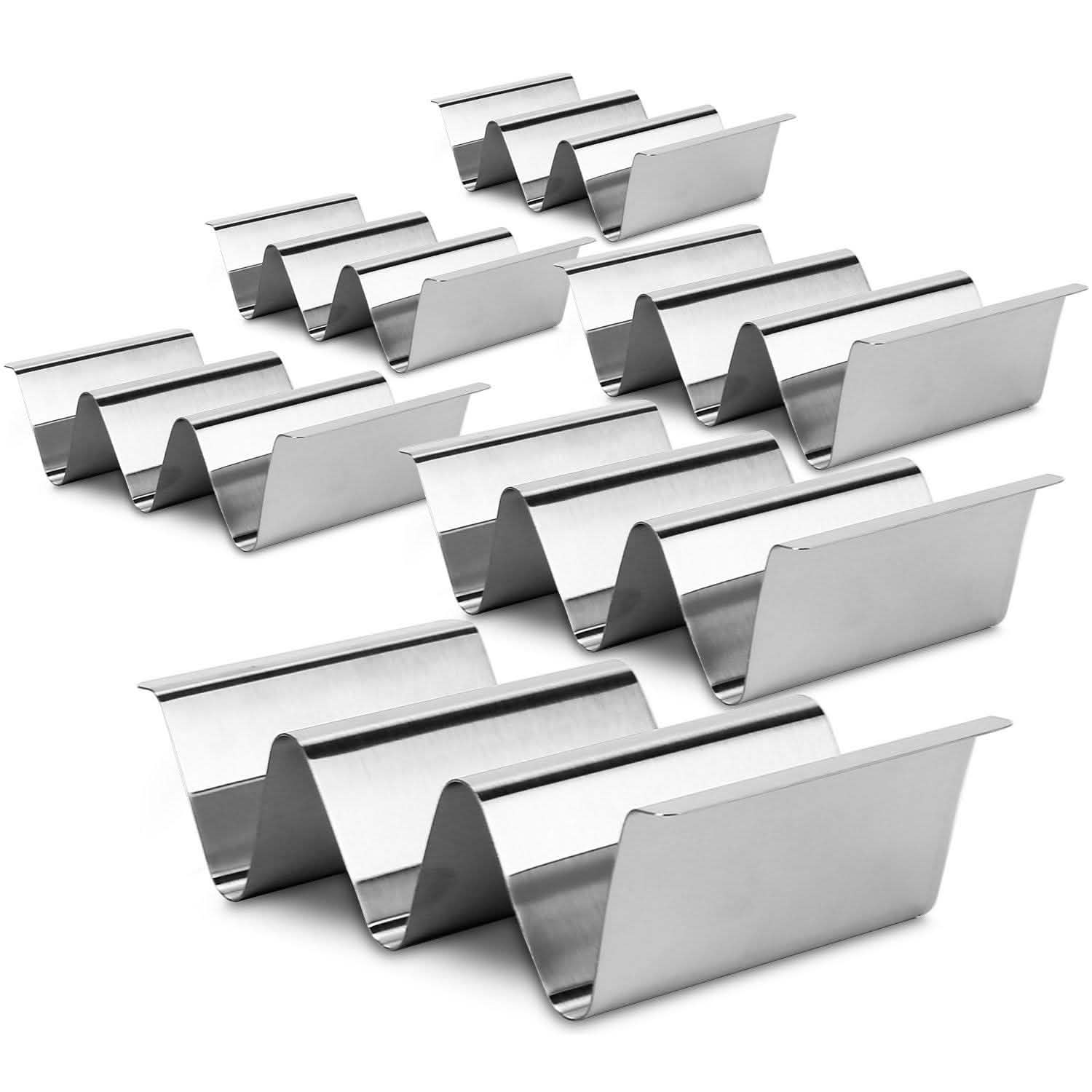 6-Piece: Stainless Steel Taco Holders Kitchen Tools & Gadgets - Tophatter Daily Deals