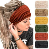 6-Piece: Wide Boho Bandeau Head Bands for Women Set 3 Headbands & Hair Accessories - Tophatter Daily Deals