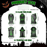6-Pieces: Glow in the Dark Halloween Yard Sign Decorations with 12 Stakes Seasonal Decor - Tophatter Daily Deals