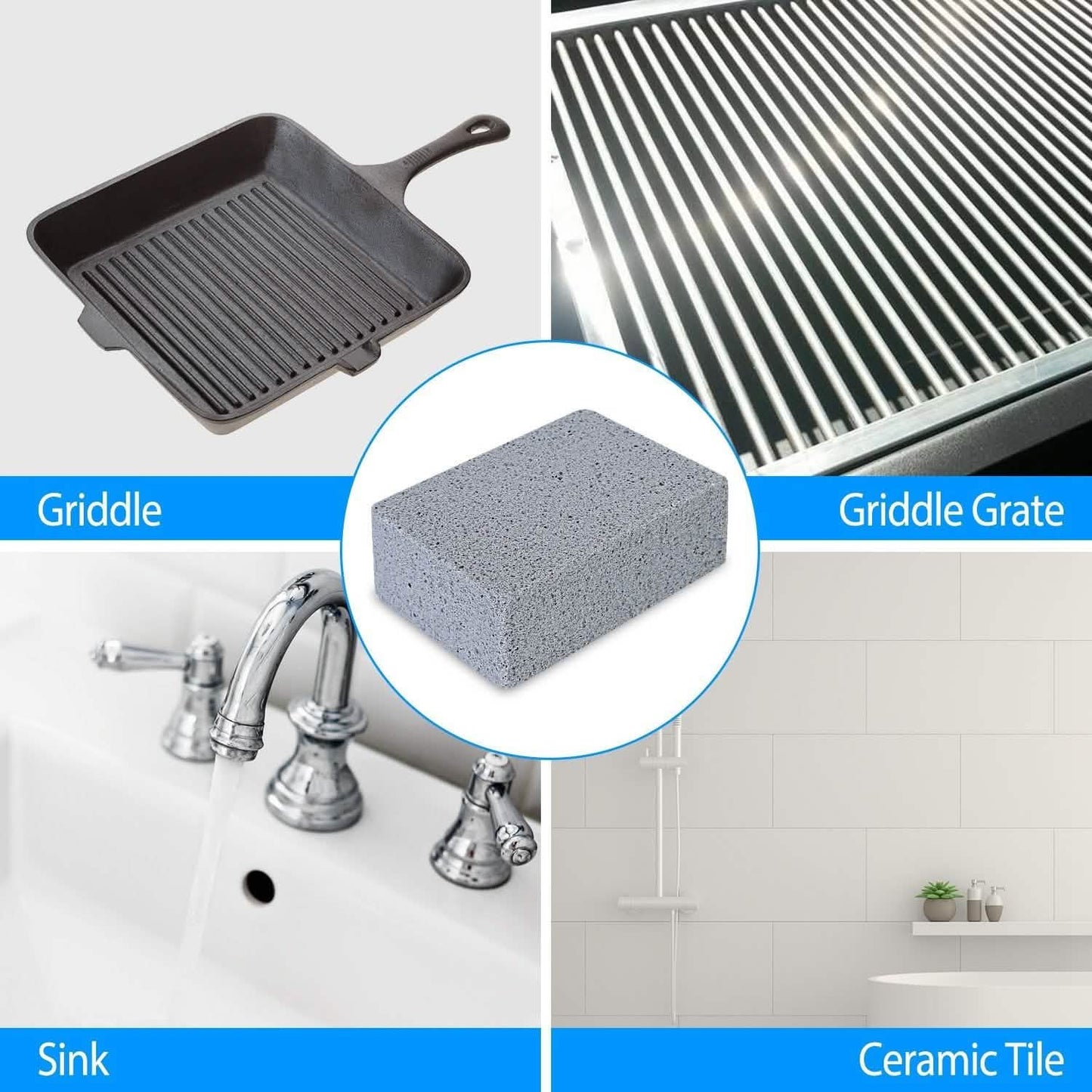 6-Pieces: Grill Griddles Cleaning Block Kitchen Tools & Gadgets - Tophatter Daily Deals