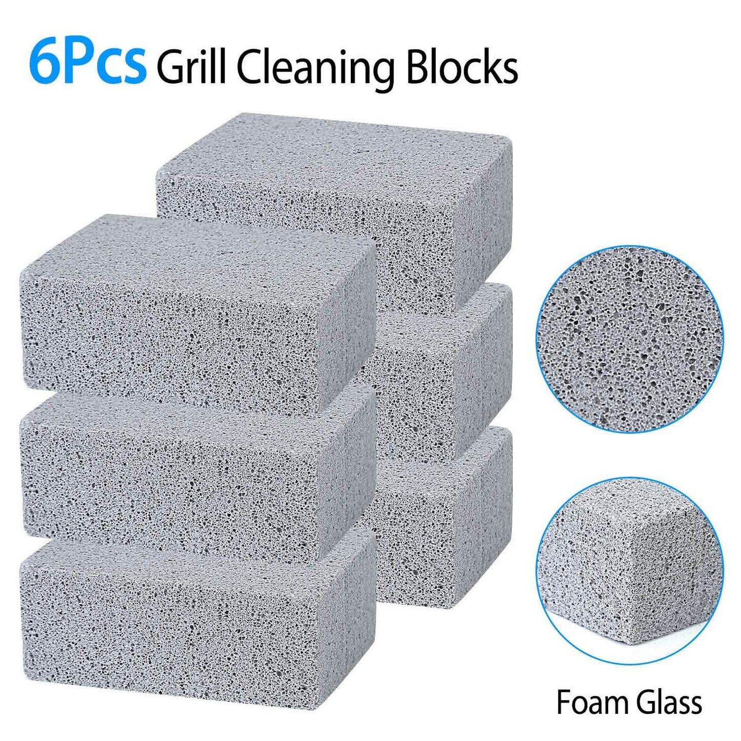 6-Pieces: Grill Griddles Cleaning Block Kitchen Tools & Gadgets - Tophatter Daily Deals