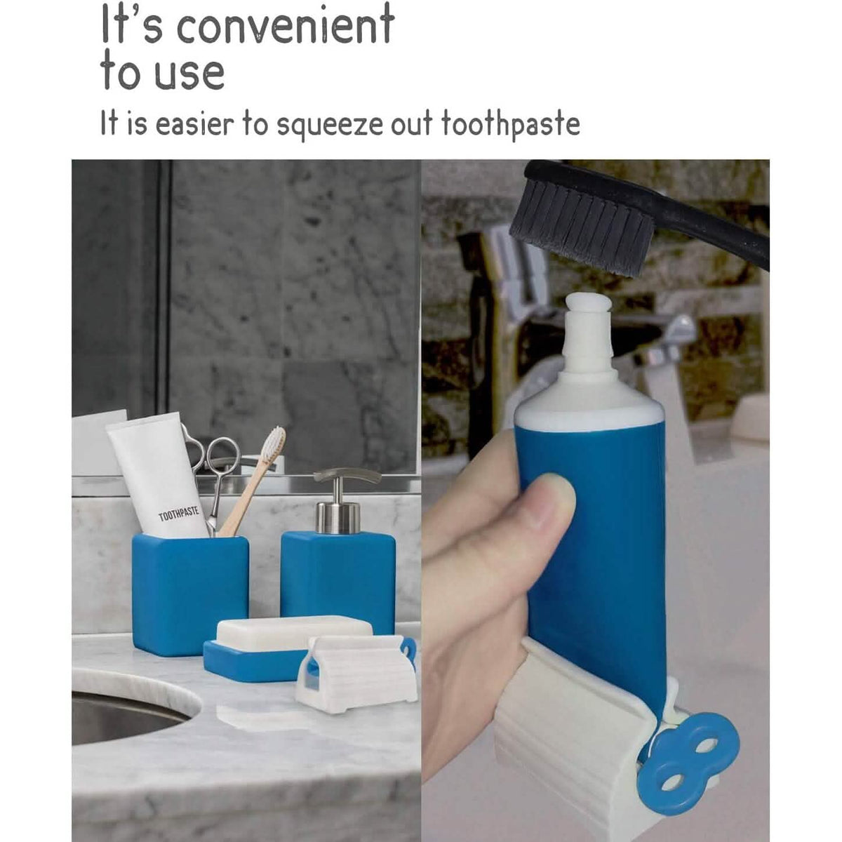6-Pieces: Multi-Purpose Toothpaste Dispenser Bath - Tophatter Daily Deals