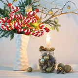 6-Pieces: Red White Candy Christmas Tree Decorations Seasonal Decor - Tophatter Daily Deals