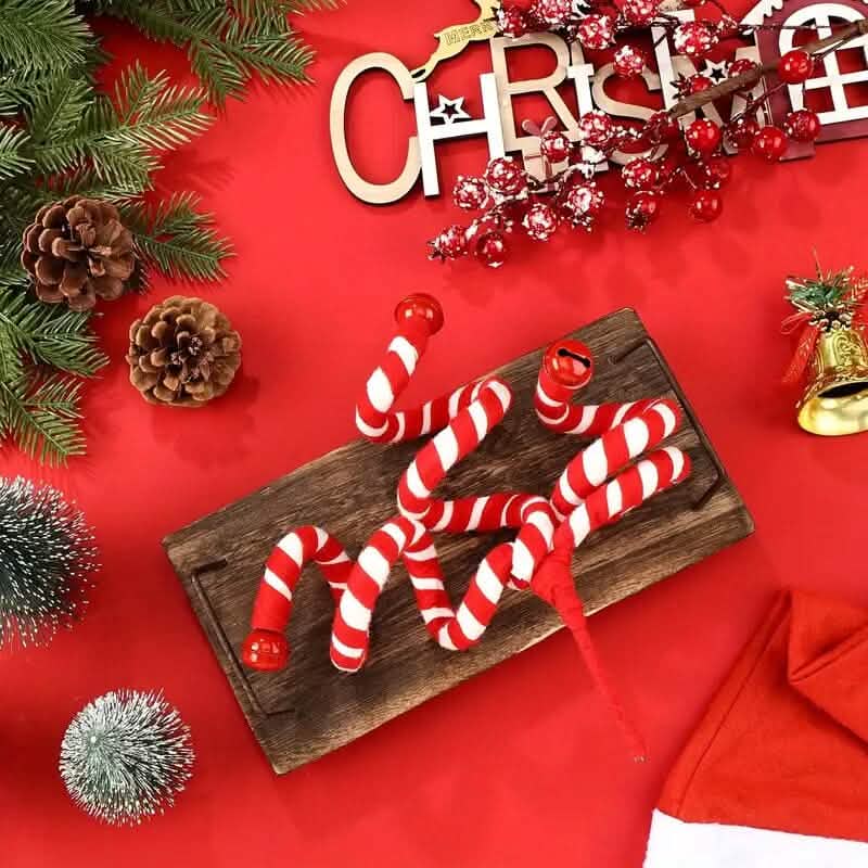 6-Pieces: Red White Candy Christmas Tree Decorations Seasonal Decor - Tophatter Daily Deals