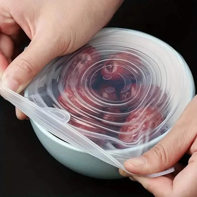 6-Pieces: Reusable Durable Food Storage Bowl Lids Food Storage Containers - Tophatter Daily Deals