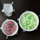 6-Pieces: Reusable Durable Food Storage Bowl Lids Food Storage Containers - Tophatter Daily Deals