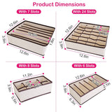 6-Pieces Set: Foldable Underwear Organizer Divider Container Storage & Organization - Tophatter Daily Deals