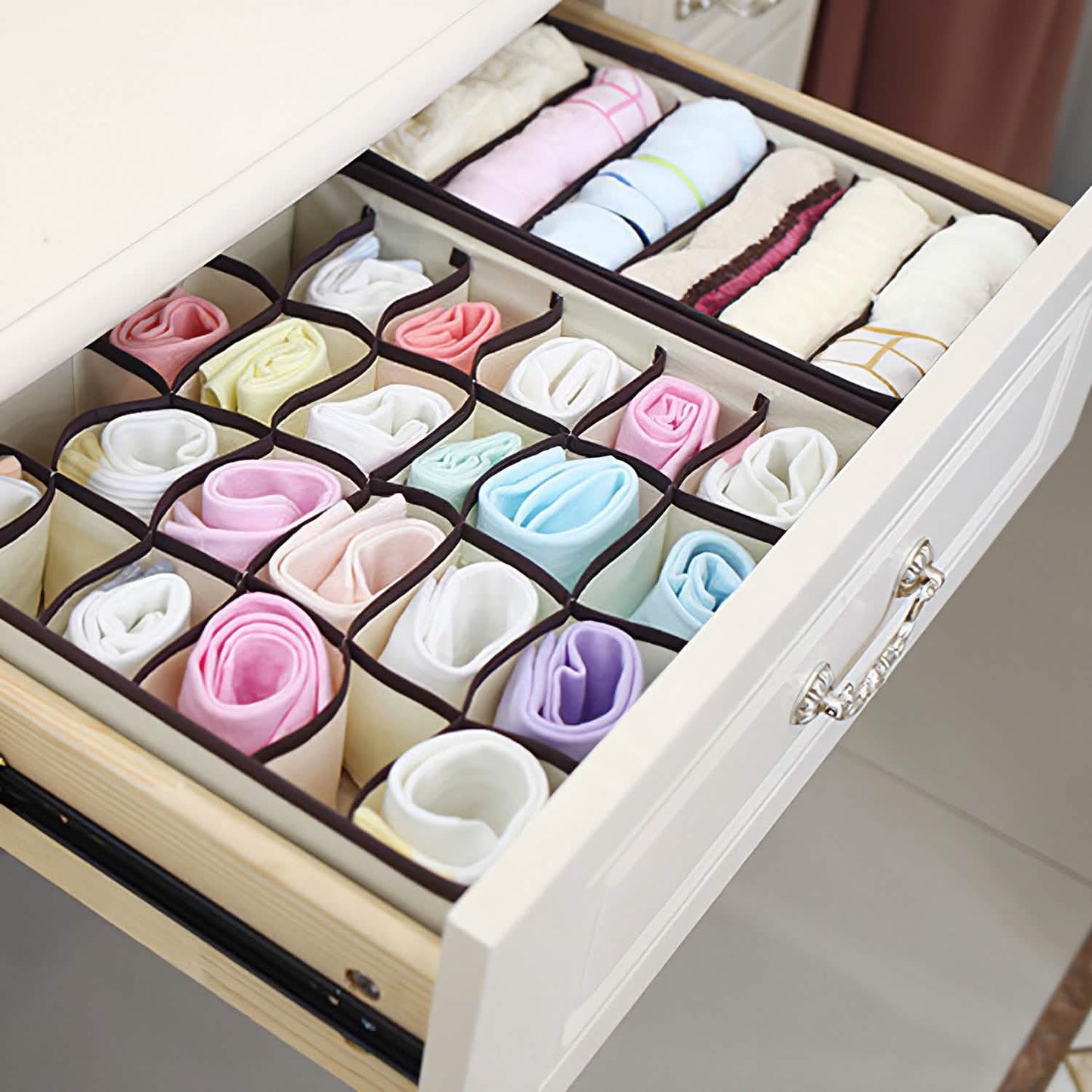 6-Pieces Set: Foldable Underwear Organizer Divider Container Storage & Organization - Tophatter Daily Deals