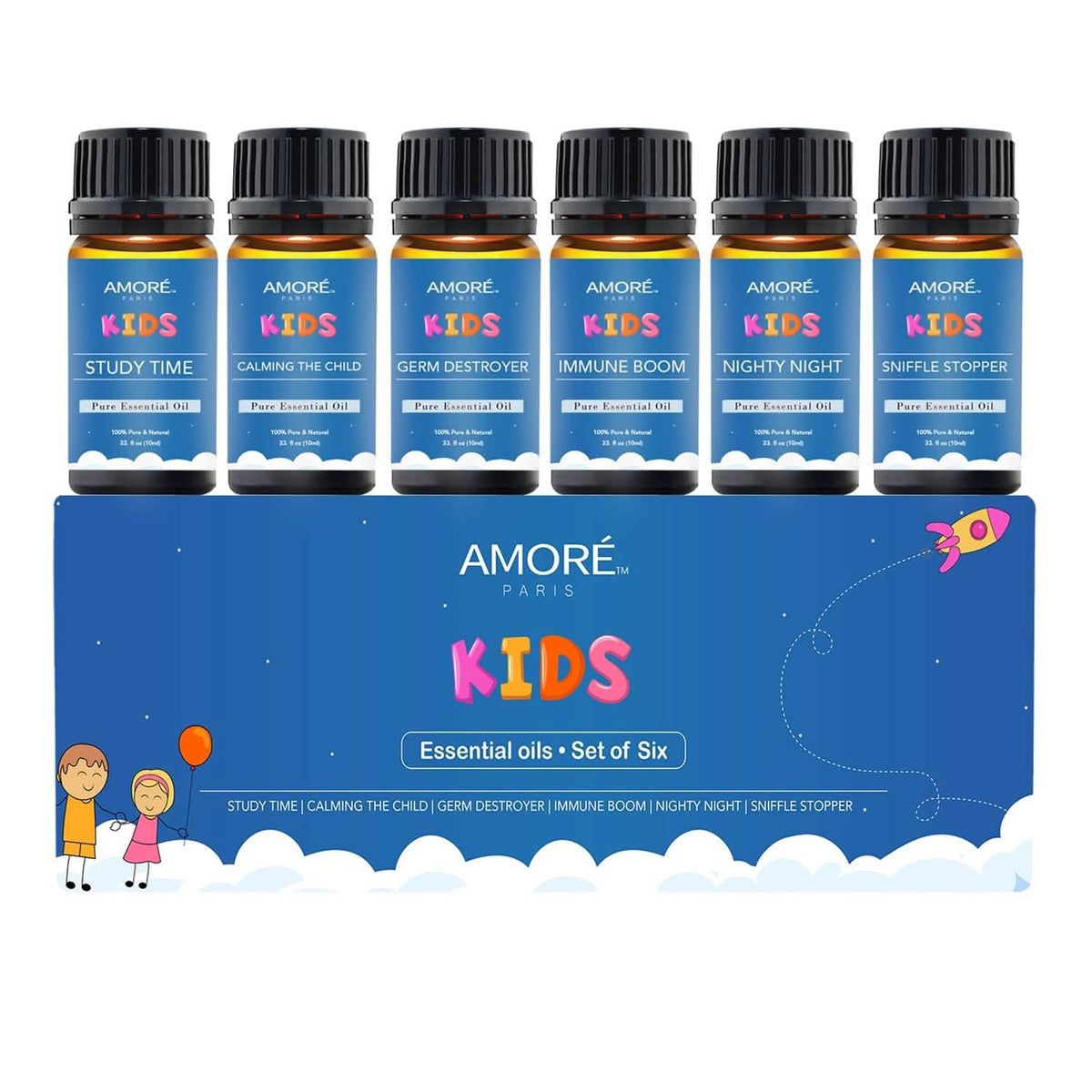 6-Pieces Set: Natural Aromatherapy Kids Safe Essential Oils Starter Set Health & Wellness - Tophatter Daily Deals