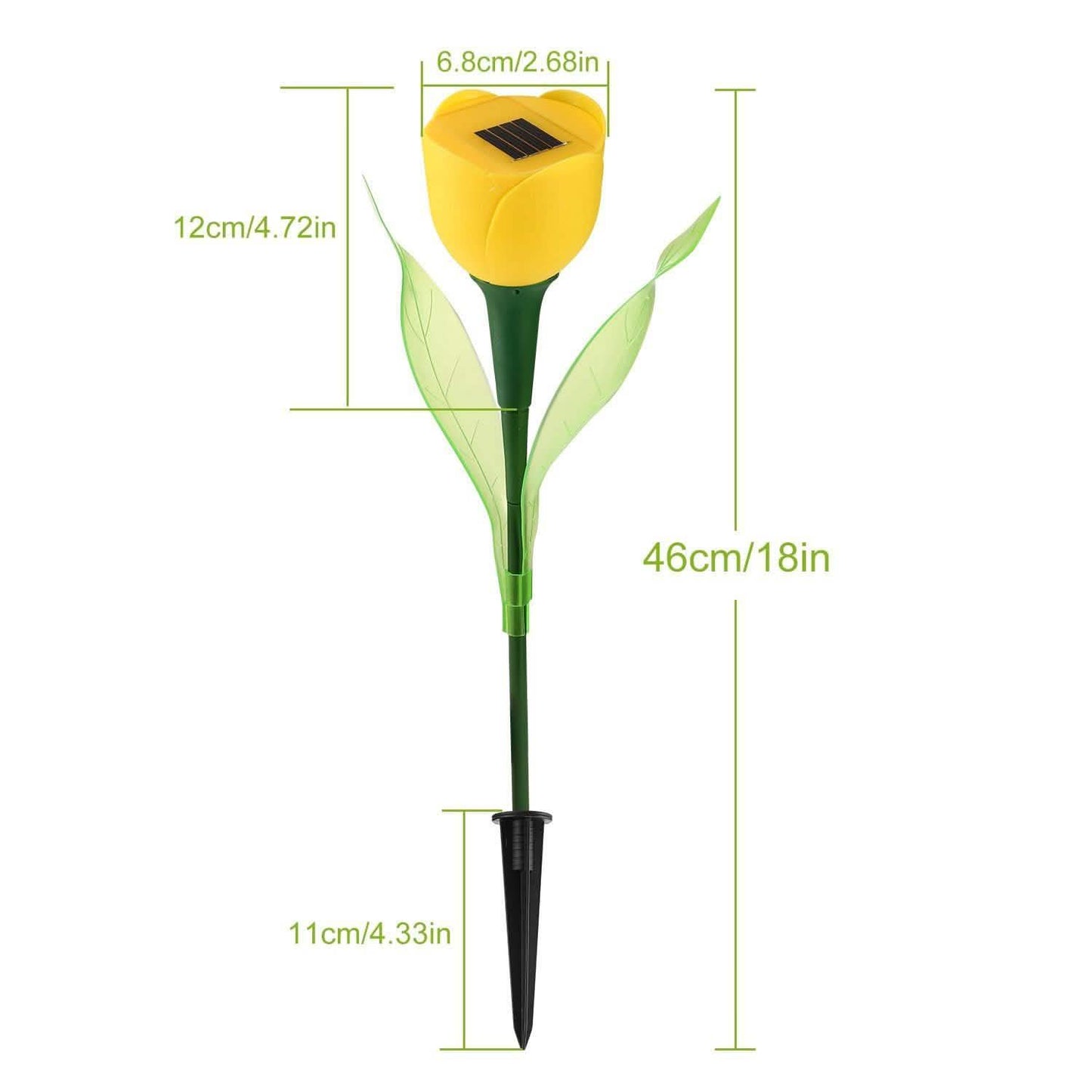 6-Pieces: Solar Garden Tulip Flower Lights Outdoor Lighting - Tophatter Daily Deals