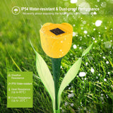 6-Pieces: Solar Garden Tulip Flower Lights Outdoor Lighting - Tophatter Daily Deals