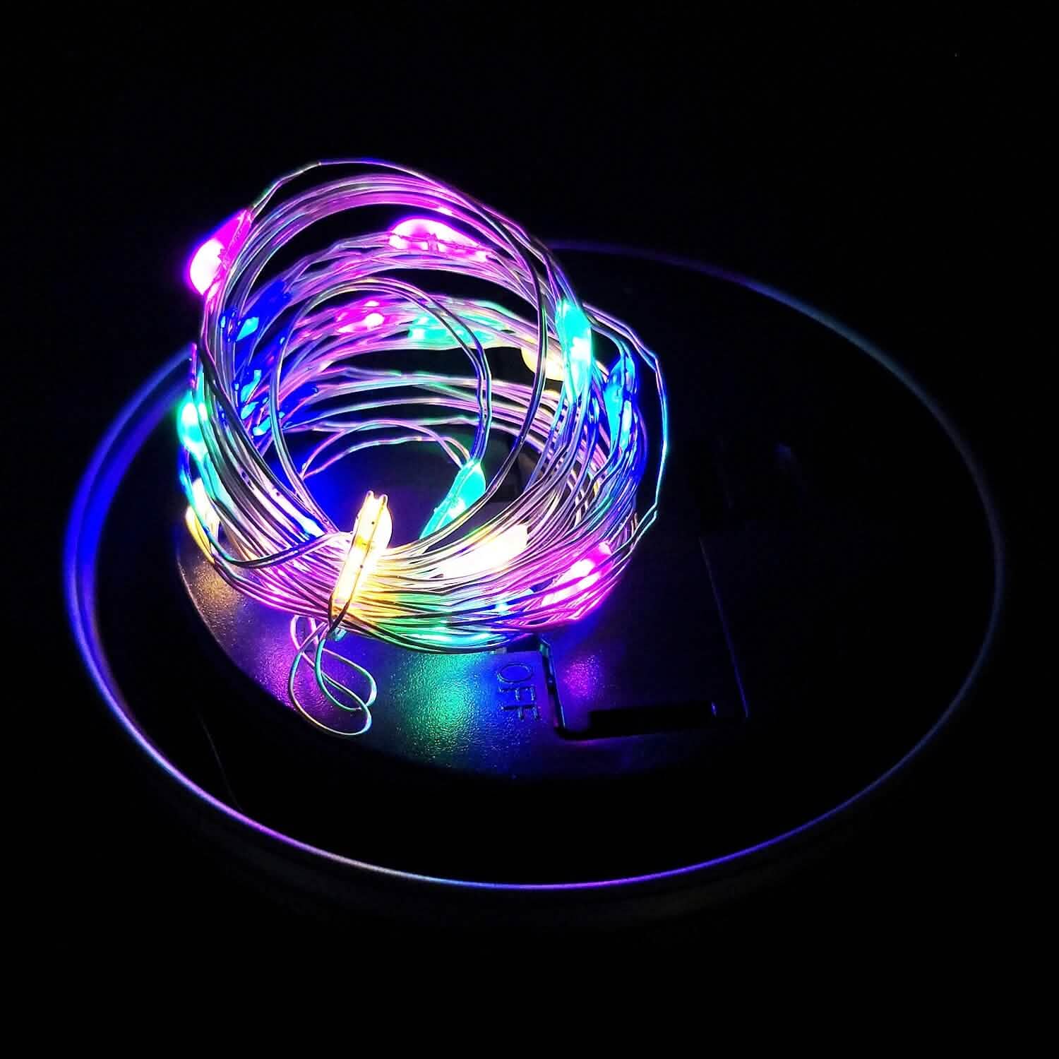 6-Pieces: Solar Powered Mason Jar Lid Lights 20 LEDs Multicolor String & Fairy Lights - Tophatter Daily Deals