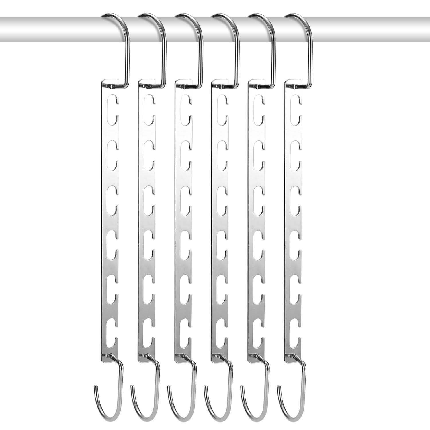 6-Pieces: Space Saving Clothes Hanger Storage & Organization - Tophatter Daily Deals