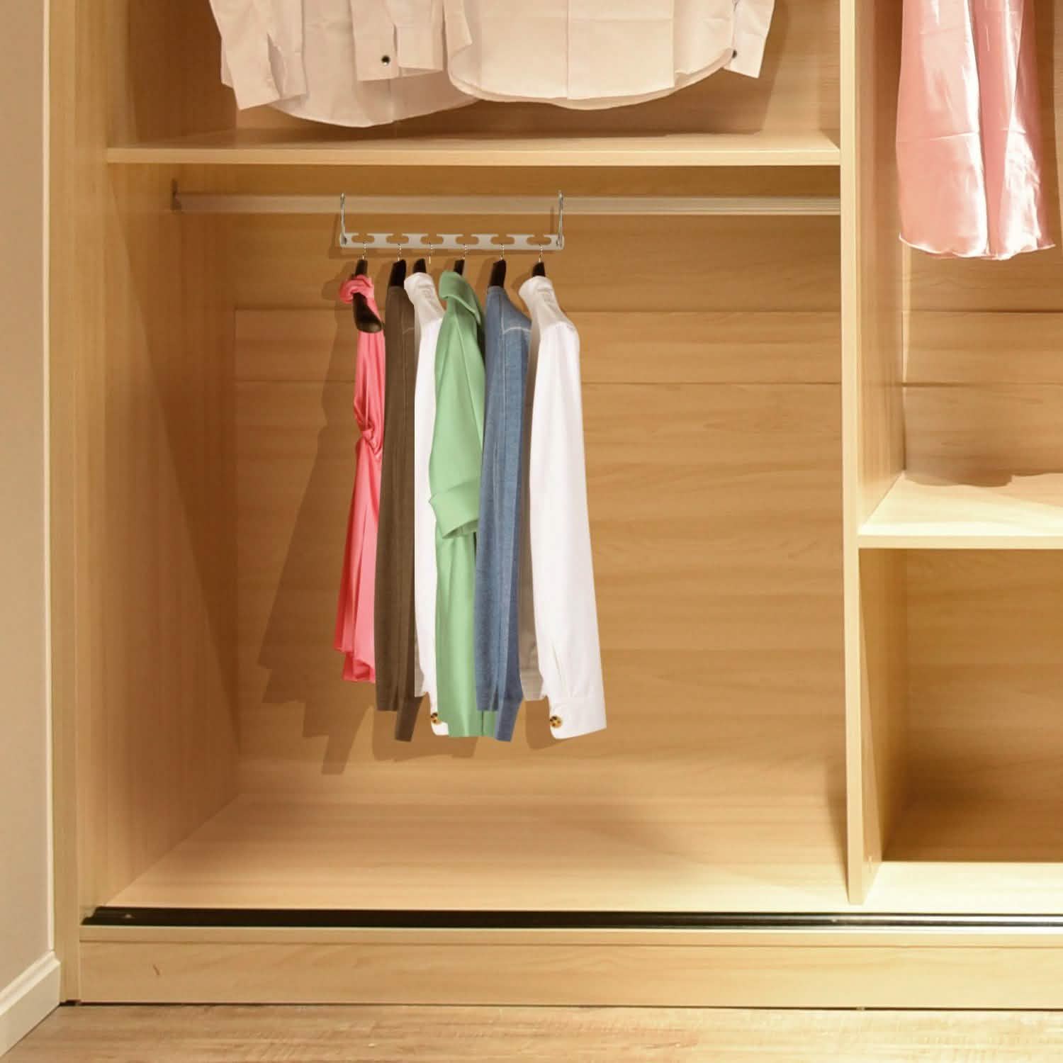 6-Pieces: Space Saving Clothes Hanger Storage & Organization - Tophatter Daily Deals