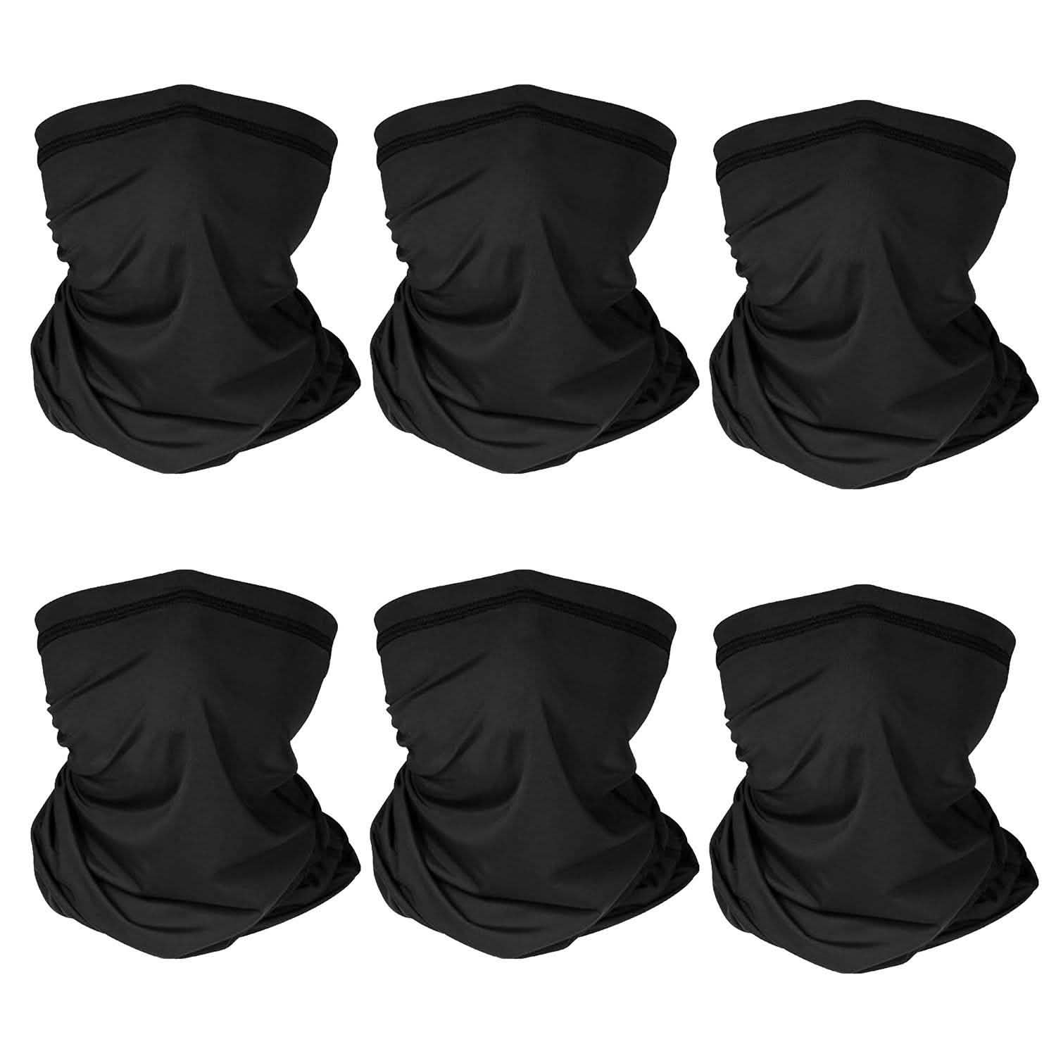 6-Pieces: Summer Neck Gaiter UV Sunscreen Protection Face Mask Face Masks & PPE - Tophatter Daily Deals