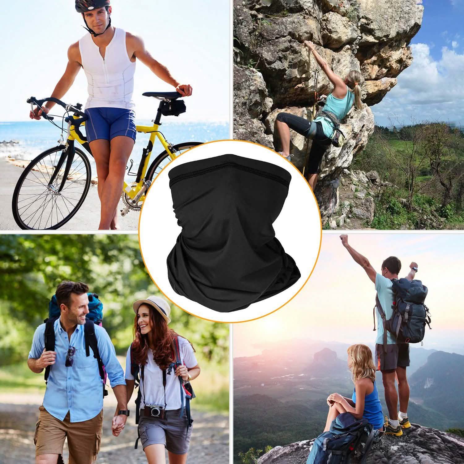 6-Pieces: Summer Neck Gaiter UV Sunscreen Protection Face Mask Face Masks & PPE - Tophatter Daily Deals