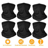 6-Pieces: Summer Neck Gaiter UV Sunscreen Protection Face Mask Face Masks & PPE - Tophatter Daily Deals