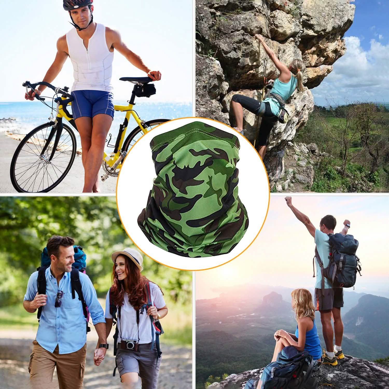 6-Pieces: Summer Neck Gaiter UV Sunscreen Protection Face Mask Scarf Face Masks & PPE - Tophatter Daily Deals