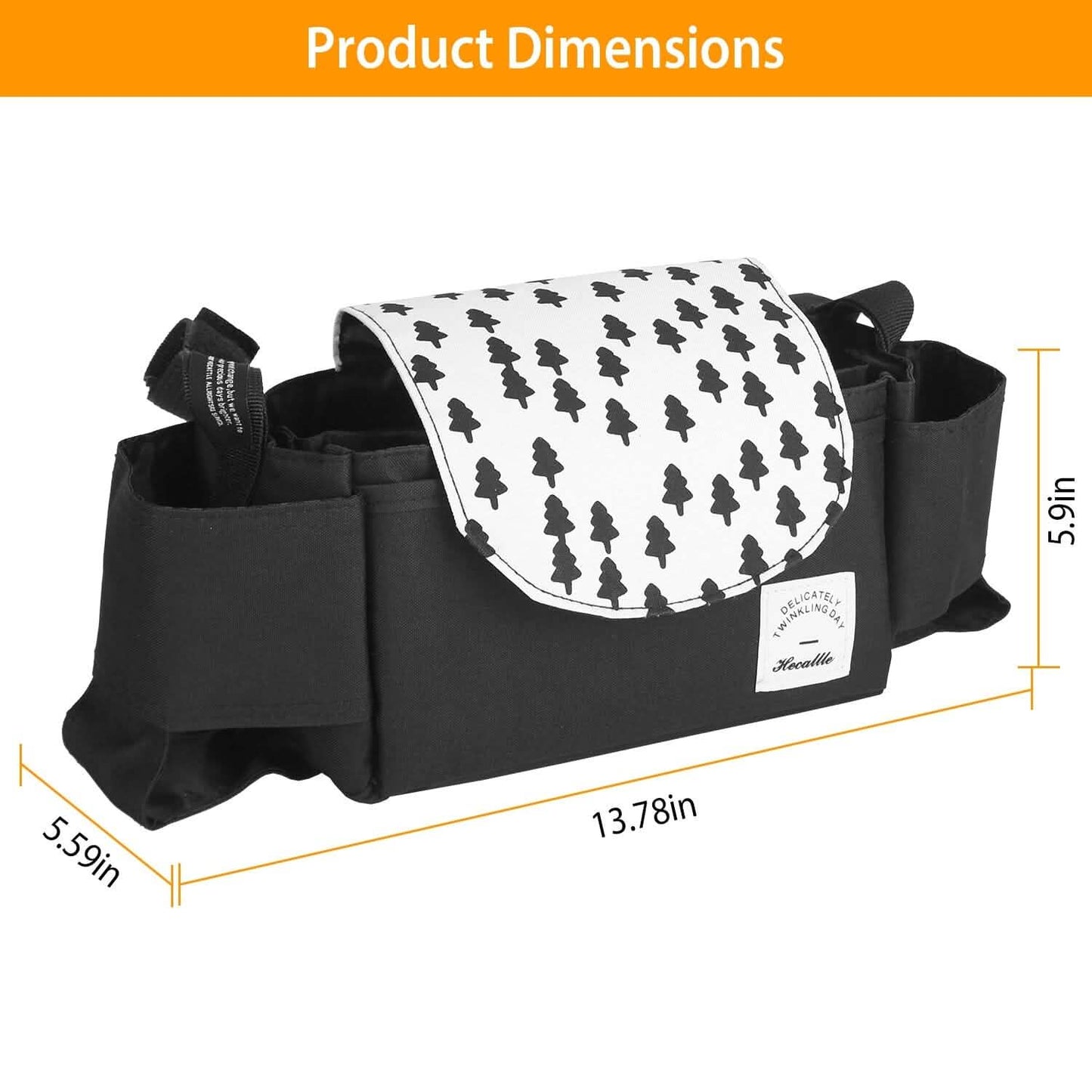 6-Pockets Baby Trolley Bag with Cup Holder Baby Gear - Tophatter Daily Deals