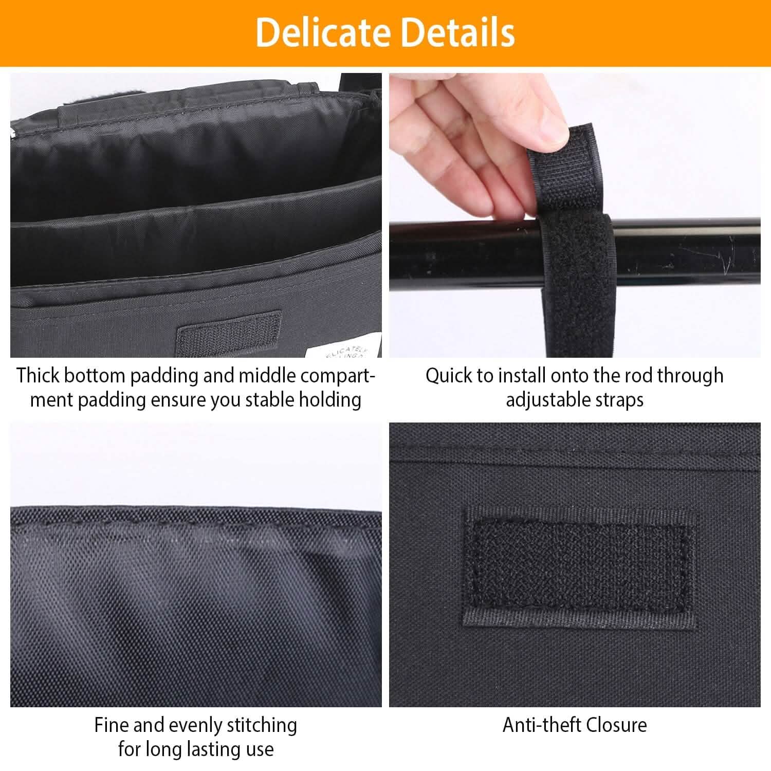 6-Pockets Baby Trolley Bag with Cup Holder Baby Gear - Tophatter Daily Deals