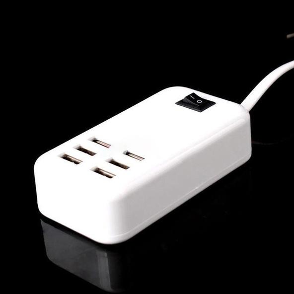 6-Ports USB-Powered Devices Wall Charger Power Adapter USB Power Adapter - Tophatter Daily Deals