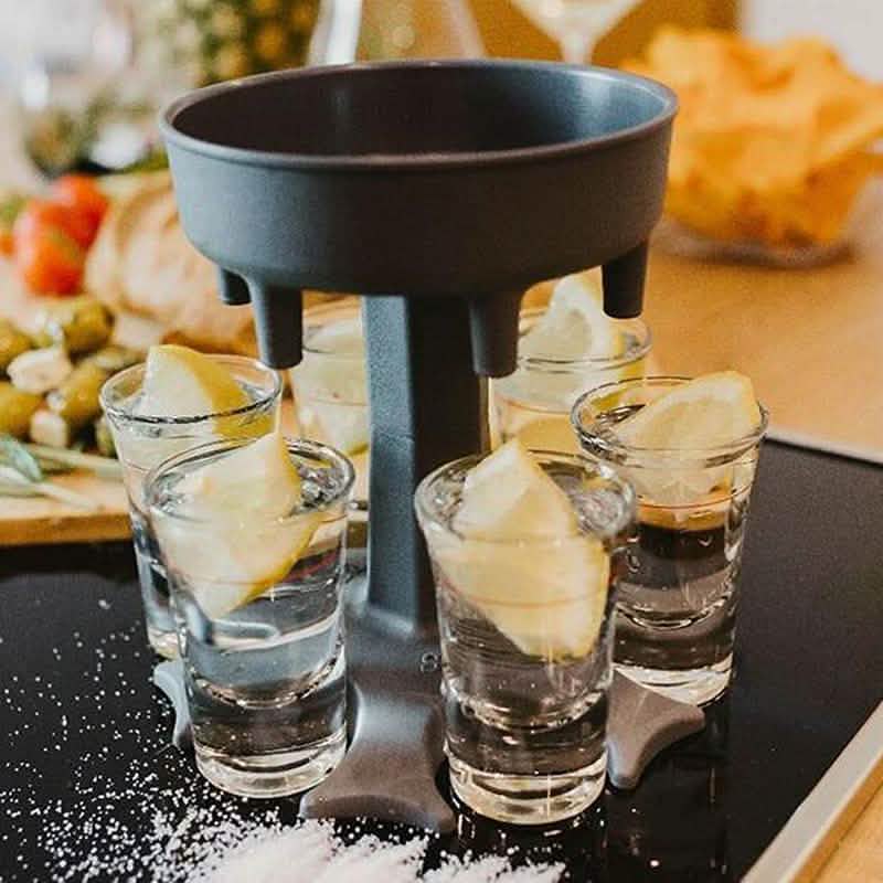 6 Shot Glass Dispenser and Holder Wine & Dining - Tophatter Daily Deals