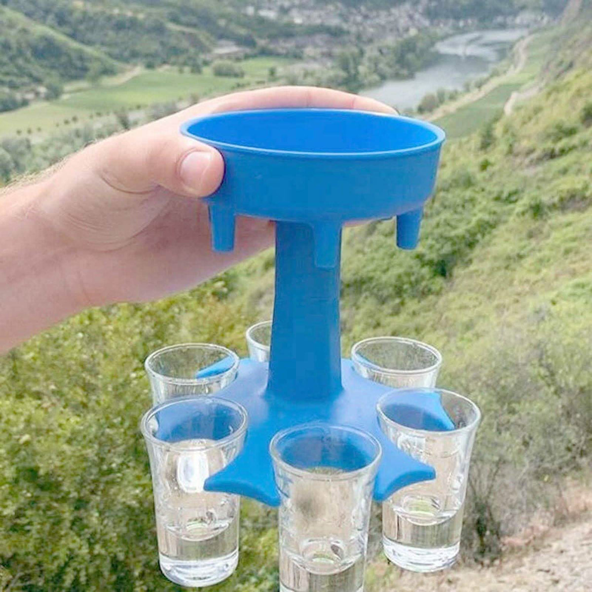 6 Shot Glass Dispenser and Holder Wine & Dining - Tophatter Daily Deals