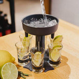 6 Shot Glass Dispenser and Holder Wine & Dining - Tophatter Daily Deals