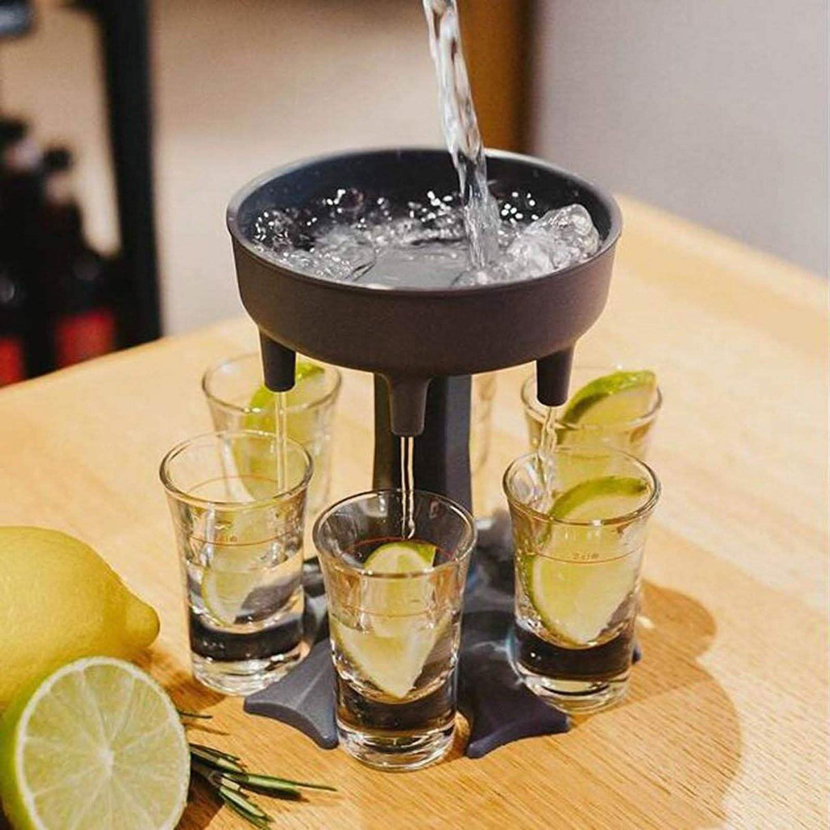 6 Shot Glass Dispenser and Holder Wine & Dining - Tophatter Daily Deals